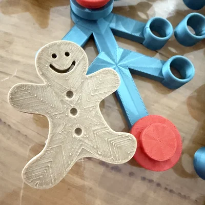 Mẫu in 3D chú bánh gừng trang trí vòng hoa Lego