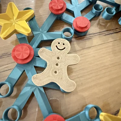 Mẫu in 3D chú bánh gừng trang trí vòng hoa Lego