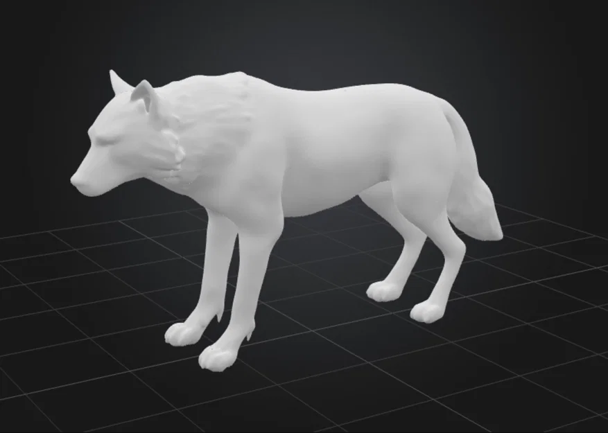 Mô hình chú sói (Wolf) in 3D trang trí độc đáo - Image 1