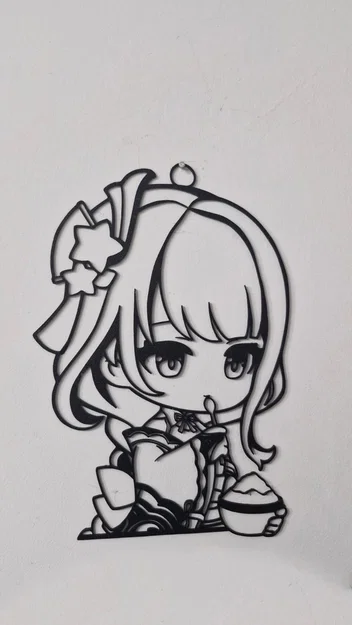Mô hình trang trí tường Chibi Raiden Shogun (Genshin Impact) cực đẹp - Image 1
