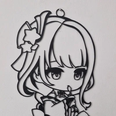 Mô hình trang trí tường Chibi Raiden Shogun (Genshin Impact) cực đẹp