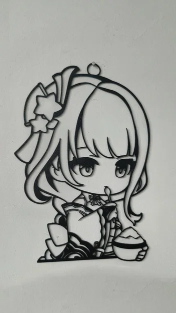 Mô hình trang trí tường Chibi Raiden Shogun (Genshin Impact) cực đẹp - Image 2