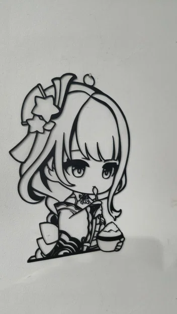 Mô hình trang trí tường Chibi Raiden Shogun (Genshin Impact) cực đẹp - Image 3