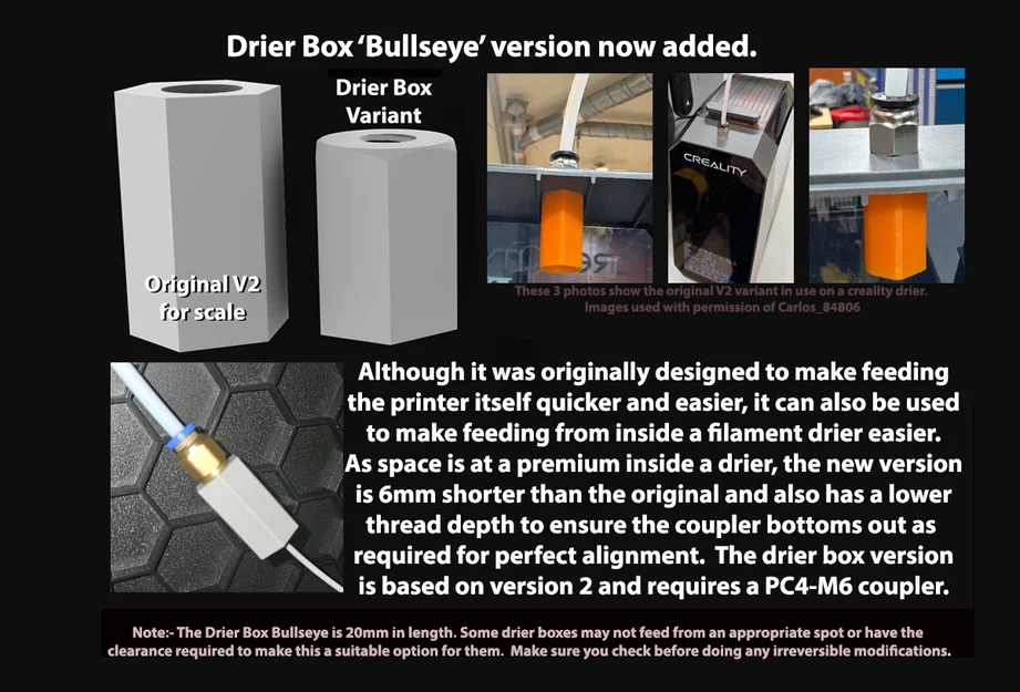 K1 Max/K1/K1C - Phễu nạp nhựa Bullseye - Image 4