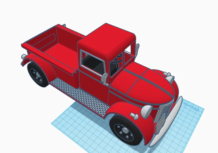 Mô hình xe tải cổ điển lắp ráp trang trí Giáng sinh 3D - Image 4