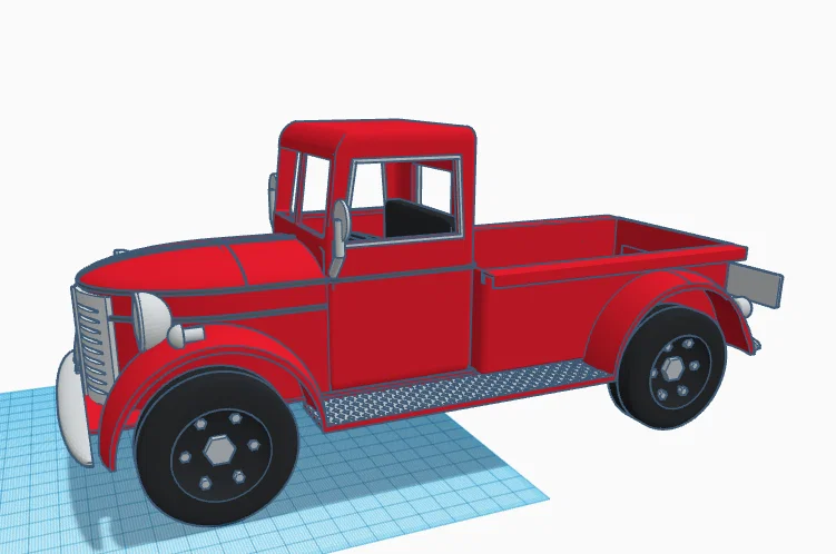 Mô hình xe tải cổ điển lắp ráp trang trí Giáng sinh 3D - Image 5