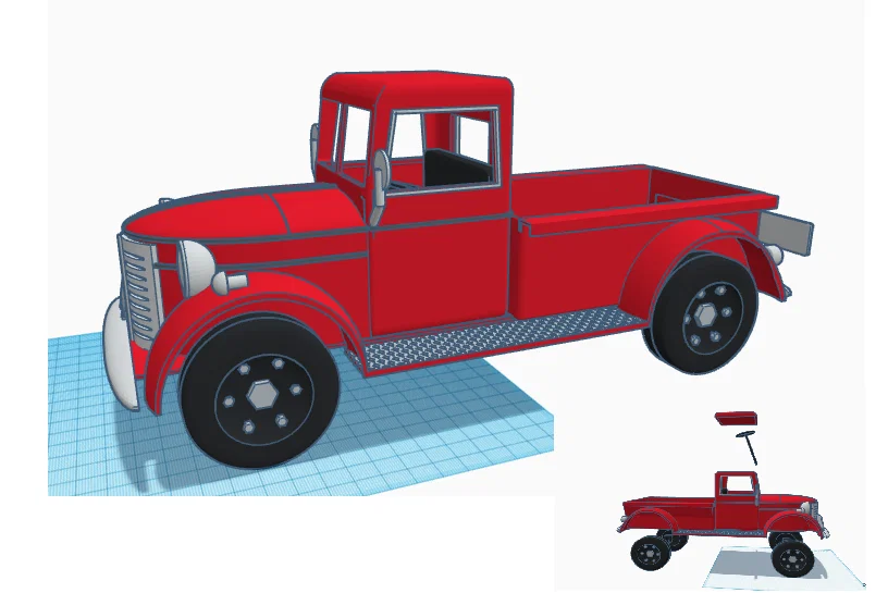 Mô hình xe tải cổ điển lắp ráp trang trí Giáng sinh 3D - Image 6