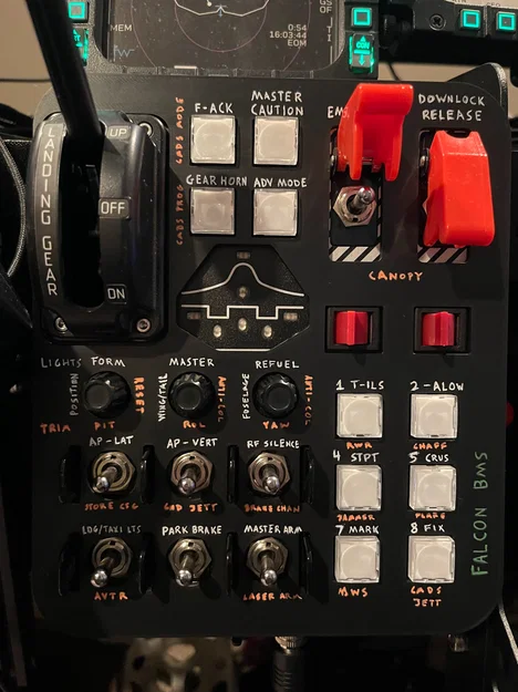 Bảng Nhãn Cho Virpil Throttle / Bảng Điều Khiển - Image 1