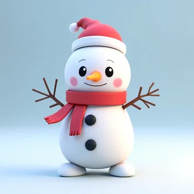 Mô hình người tuyết 3D đáng yêu trang trí Giáng sinh