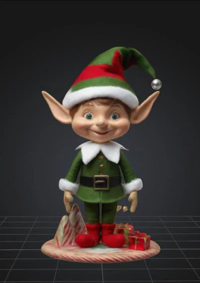 Mô hình 3D chú yêu tinh Elf trang trí Giáng sinh siêu xinh - Image 1
