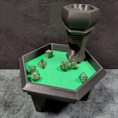 Tháp đổ xúc xắc Table Dice Tower - Phiên bản Lục giác hiện đại