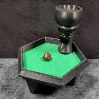 Tháp đổ xúc xắc Table Dice Tower - Phiên bản Lục giác hiện đại
