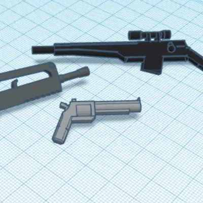 Bộ sưu tập vũ khí Dummy 13 Gun Pack #6 cho mô hình 3D