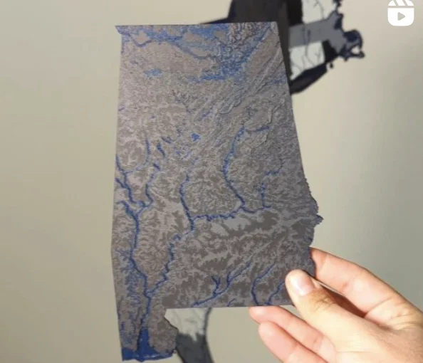 Bản đồ địa hình tiểu bang Alabama, Mỹ (AL) kèm sông ngòi - Image 2