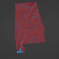 Bản đồ địa hình tiểu bang Alabama, Mỹ (AL) kèm sông ngòi - Thumbnail 3