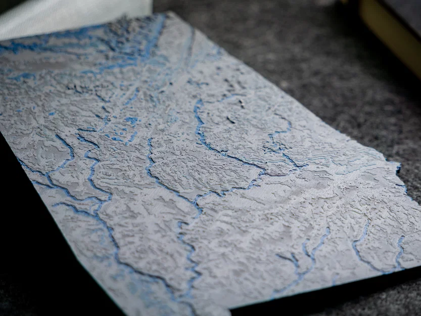 Bản đồ địa hình tiểu bang Alabama, Mỹ (AL) kèm sông ngòi - Image 8