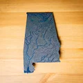 Bản đồ địa hình tiểu bang Alabama, Mỹ (AL) kèm sông ngòi - Thumbnail 9