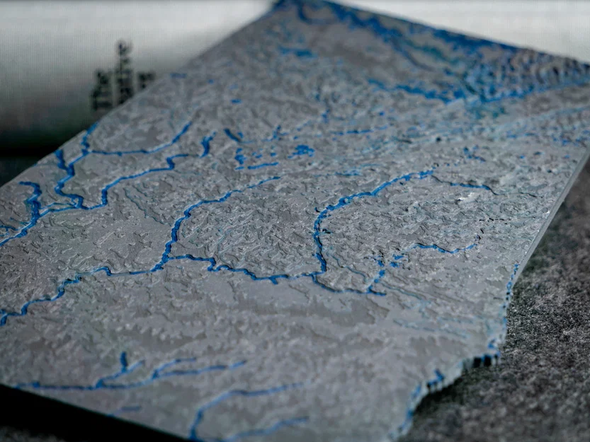 Bản đồ địa hình tiểu bang Alabama, Mỹ (AL) kèm sông ngòi - Image 10