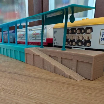 Đường dốc sân ga tàu hỏa H0 1:87, Bahnsteig mit Rampe