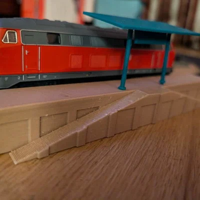 Đường dốc sân ga tàu hỏa H0 1:87, Bahnsteig mit Rampe