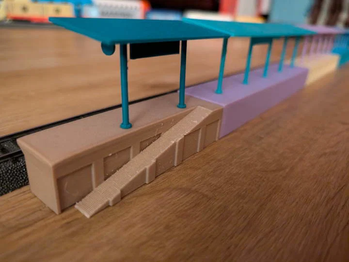 Đường dốc sân ga tàu hỏa H0 1:87, Bahnsteig mit Rampe - Image 4