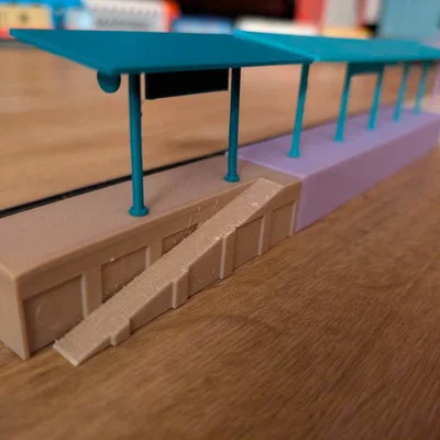 Đường dốc sân ga tàu hỏa H0 1:87, Bahnsteig mit Rampe