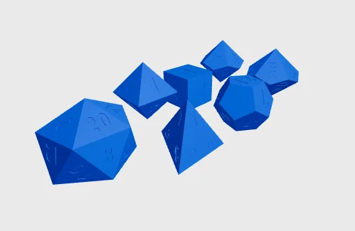 Bộ xúc xắc đa diện D&D cho game nhập vai - File in 3D chuẩn - Image 1