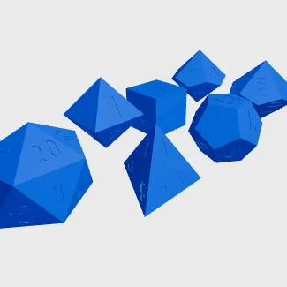 Bộ xúc xắc đa diện D&D cho game nhập vai - File in 3D chuẩn