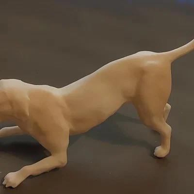 Mô hình 3D chú chó Labrador đang nô đùa - File in 3D sống động