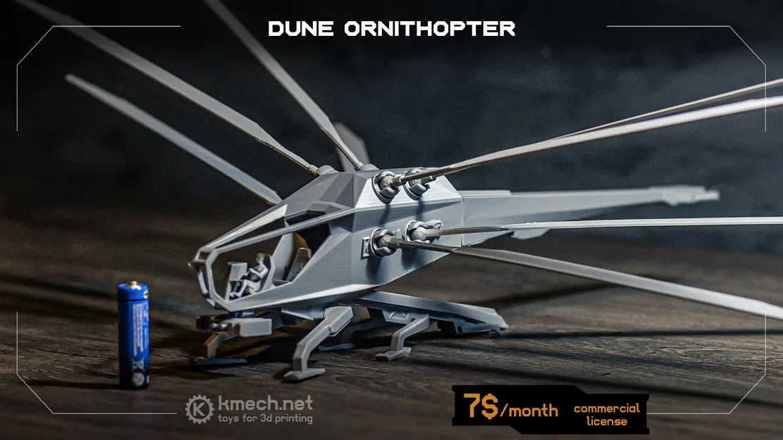 Mô hình 3D Dune Ornithopter có khớp nối - Kích thước 38cm - Image 1