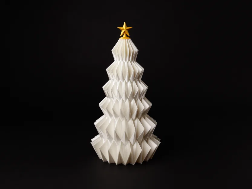 Cây thông Noel hình học phong cách Origami kèm ngôi sao trang trí - Image 1