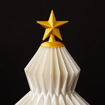Cây thông Noel hình học phong cách Origami kèm ngôi sao trang trí