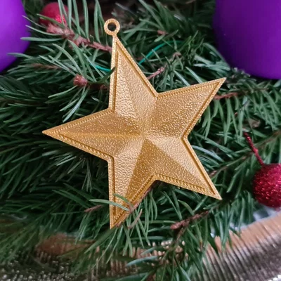 Mẫu in 3D ngôi sao trang trí cây thông Noel (Star ornament) tinh tế