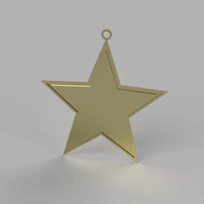Mẫu in 3D ngôi sao trang trí cây thông Noel (Star ornament) tinh tế