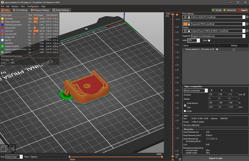 Tripod adapter cho Peak Design plate v3 - Image 8