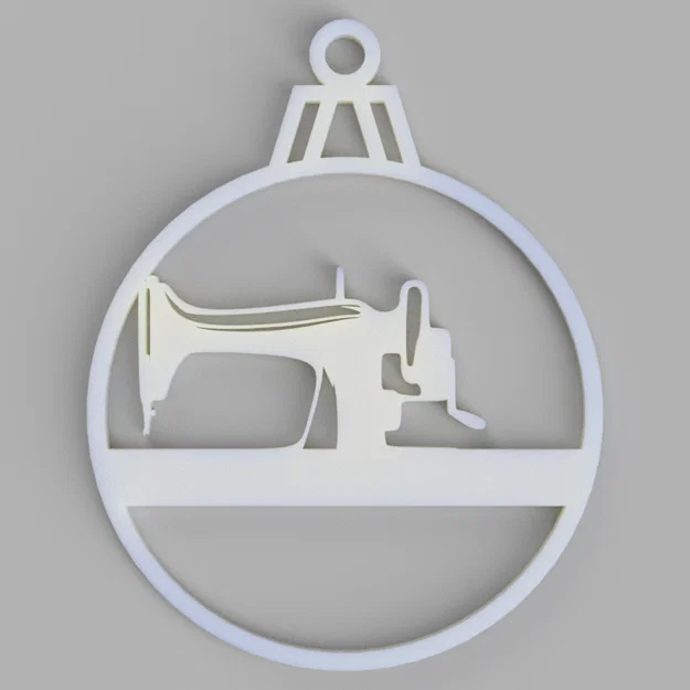 Quả cầu trang trí cây thông Noel hình máy may 3D độc đáo - Image 1