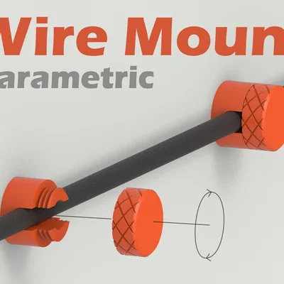 Bộ kẹp giữ dây cáp treo tường 3D tùy chỉnh (Parametric Wire Mount)