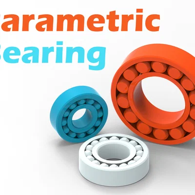 Bộ sưu tập vòng bi (Bearing) tham số 6 biến thể in 3D (Parametric)