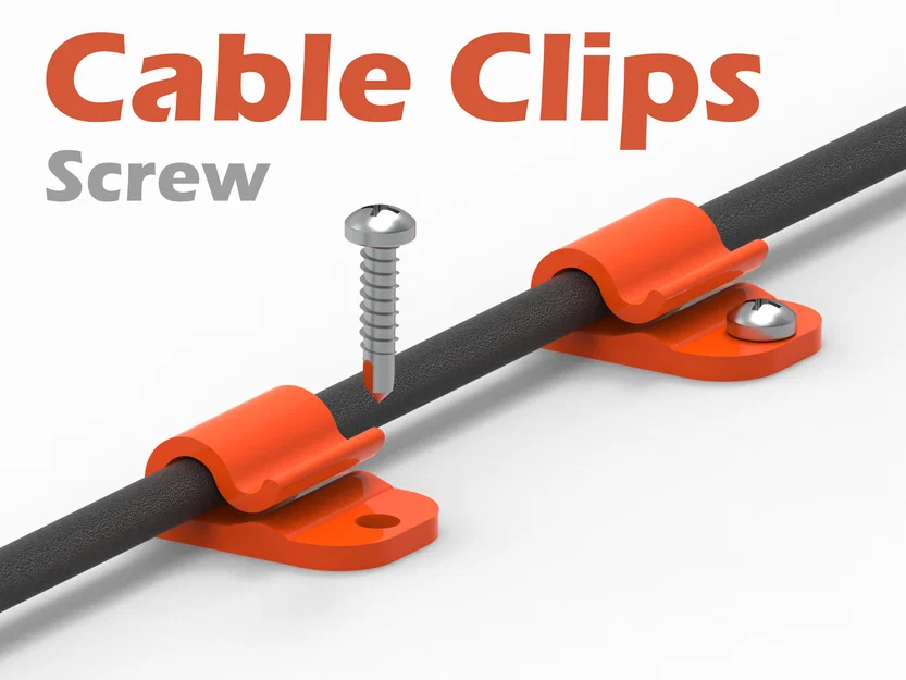 Bộ sưu tập kẹp giữ dây cáp (Cable Clips) cố định bằng ốc vít tiện lợi - Image 1