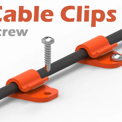 Bộ sưu tập kẹp giữ dây cáp (Cable Clips) cố định bằng ốc vít tiện lợi