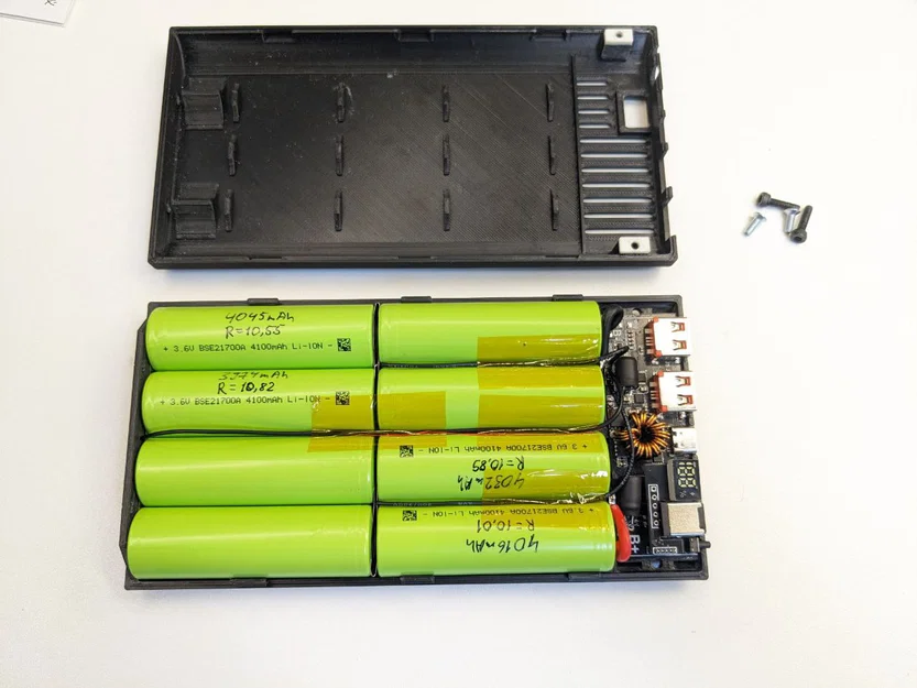 Vỏ case cho mạch sạc dự phòng 100W dùng pin 4s2p 21700 - Image 4