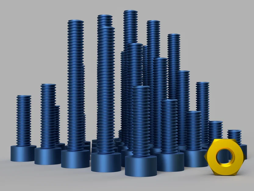 Bộ ốc vít đầu lục giác M3 và đai ốc (kích thước 2mm-27mm) - Image 1