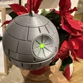 Mô hình Death Star trang trí Giáng sinh có đèn LED - Cải tiến không gian pin và công tắc - Thumbnail 1