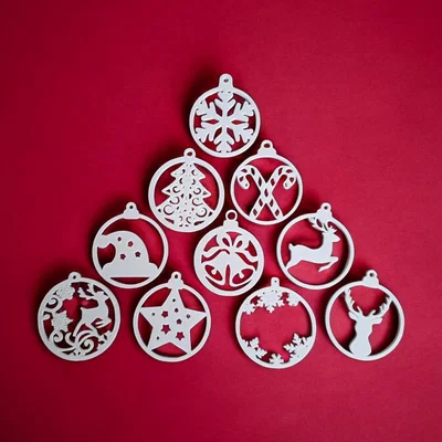 Bộ 10 Phụ Kiện Treo Trang Trí Cây Thông Noel