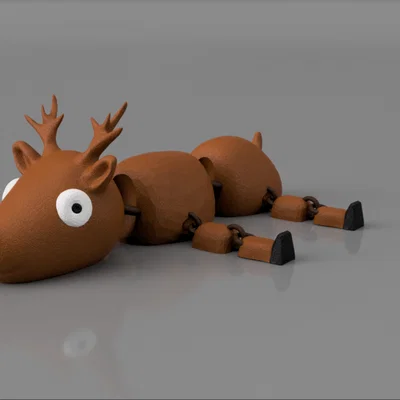 Mô hình tuần lộc cử động (Articulated Reindeer) in 3D không cần support