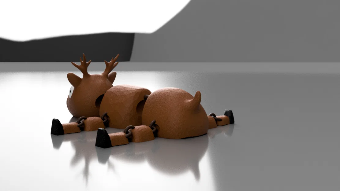 Mô hình tuần lộc cử động (Articulated Reindeer) in 3D không cần support - Image 2