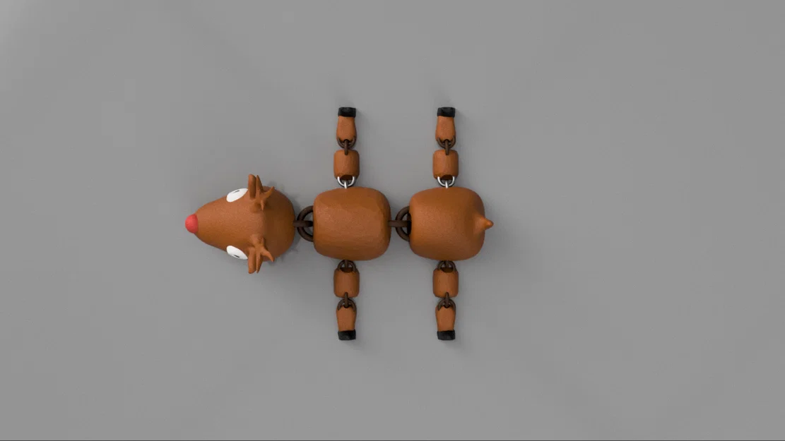 Mô hình tuần lộc cử động (Articulated Reindeer) in 3D không cần support - Image 3