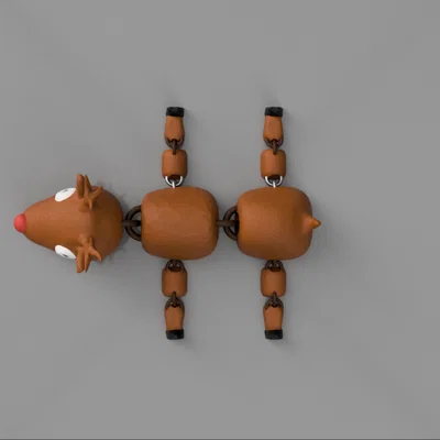 Mô hình tuần lộc cử động (Articulated Reindeer) in 3D không cần support