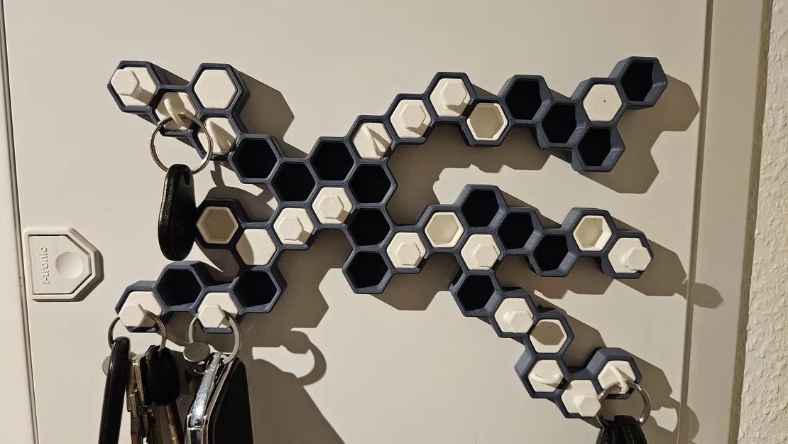 Honeycomb Key Holder - Giá treo chìa khóa tổ ong gắn nam châm - Image 1