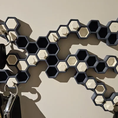 Honeycomb Key Holder - Giá treo chìa khóa tổ ong gắn nam châm